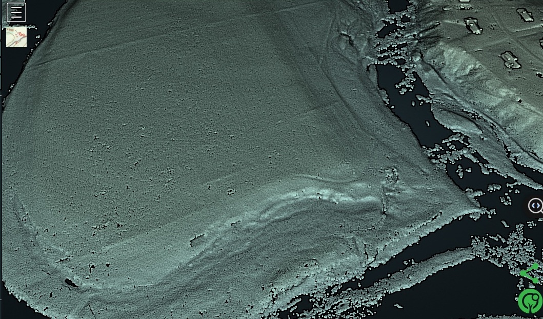 LiDAR Display of Lauck's Island with Structures & Tree Cover Removed